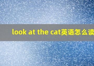 look at the cat英语怎么读